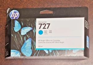 Original HP 727 Cyan 130ml B3P19A DesignJet T920 T1500 T2500 Exp. Okt 2024 - Bild 1 von 7