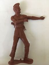 Indian Native American Brown Figure Marx Style Figurine Toy 5 Inches Tall