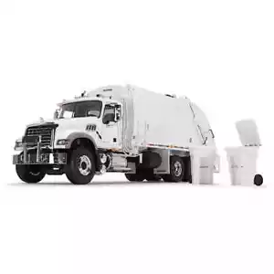 Camion rifiuti carico posteriore First Gear 1/34 Mack Granite MP McNeilus 10-4213 - Foto 1 di 4