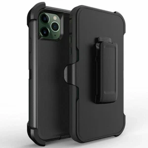 For iPhone 11 Pro ( ONLY ) Defender Case With (Belt Clip Fits Otterbox) Black - Picture 1 of 5