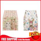 Easter Rabbit Rectangle Table Cloth Dining Tabletop Cover Pink Two Rabbits