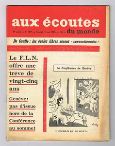 *** Aux écoutes du monde *** n° 1817 (15/05/1959) - De Gaulle / Trêve du F.L.N. - Picture 1 of 2