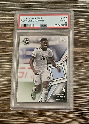 Alphonso Davies True Rookie 2018 Topps MLS RC PSA 9 - Image 1 of 4