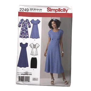 Simplicity 2249 Womens Dress 2 Lengths Tunic Skirt Top MODEST Size 20-28 UNCUT - Picture 1 of 4