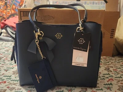 Nanette Lepore Juego de 3 Piezas Azul Marino Bolso de Mano (RN# 93858) - Nuevo/Sin Usar con Etiquetas Foto 1 de 4