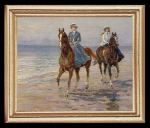 Seaside Horse Horse Ride Miniature Dollhouse Art Picture 8595 - Picture 1 of 1