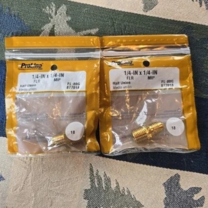 Lot of 2 Proline Flare Half Union Fitting 877018 FL-80G 1/4" x 1/4" NEW - Picture 1 of 2