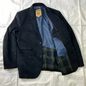 Blazer para Hombres Edad Dorada Azul Marino Chaqueta Deportiva Algodón Franela Forro Talla L Usado en Excelente Condición - Imagen 1 de 11