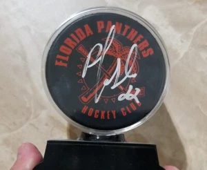Bob Kudelski #22 Florida Panthers 1994 Signed Puck FIRST YEAR AS PANTHER - Picture 1 of 4