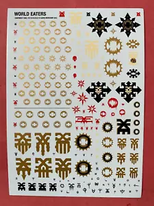 World Eaters transfer sheet Warhammer 40k - Picture 1 of 1
