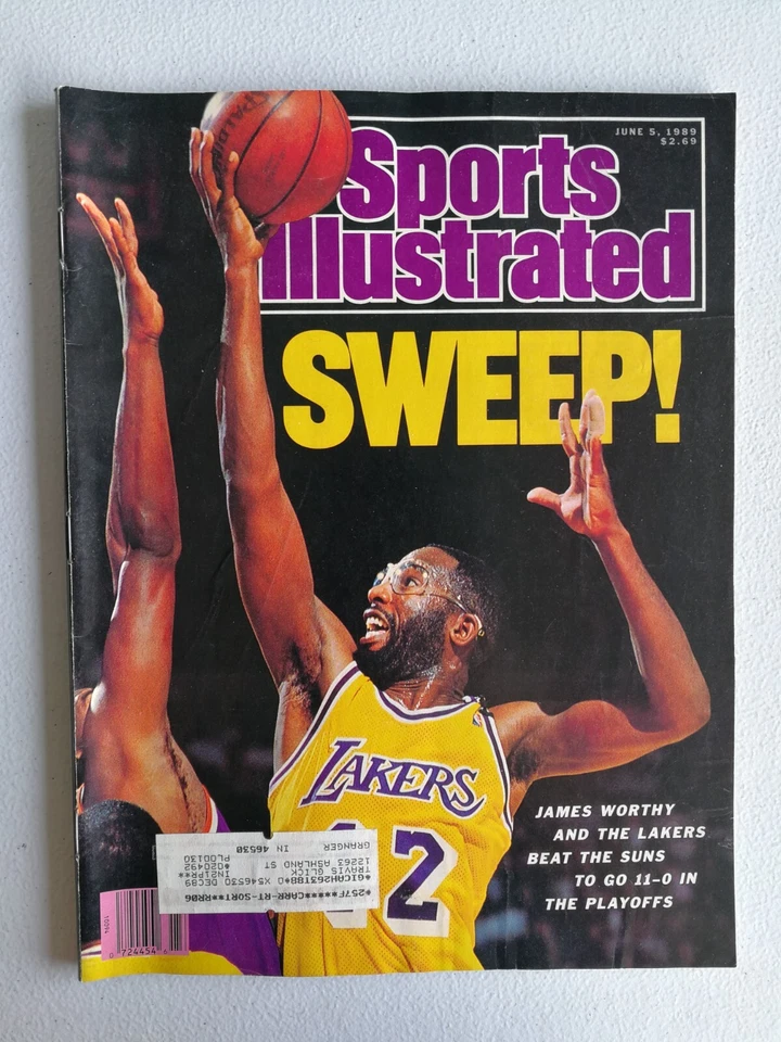 Revista Sports Illustrated 5 de junio de 1989 James Worthy NBA Playoffs Pete Rose JH2 Foto 1 de 2