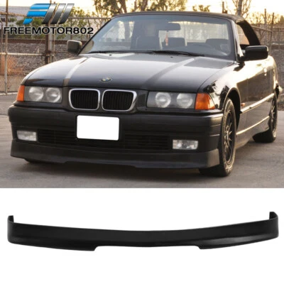 Fits 92-98 BMW E36 3-Series 318i 325i 328i PU Black Front Bumper Lip Spoiler - Image 1 of 4