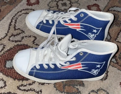 Zapatillas deportivas New England Patriots para mujer talla 6 con cordones mandriles altos Foto 1 de 4