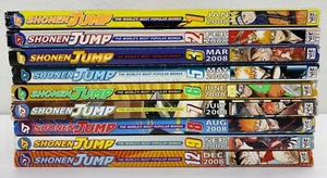 2008 Shonen Jump Magazine 9 LOT ISSUES 1 2 3 5 6 7 8 9 12 Anime Naruto One Piece - Picture 1 of 11