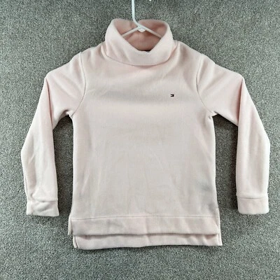 Tommy Hilfiger Women's Turtleneck Sweater Size Small Pink Long Sleeve Faux Fur - Image 1 of 4
