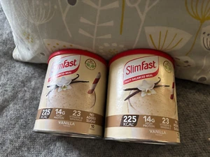 BN/SEALED-2x365g SlimFast shake weight loss/powder-voluptuous VANILLA flavour - Picture 1 of 10