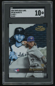 2020 Topps Gold Label Bo Bichette BLUE JAYS #95 Rookie RC Class 1 Black SGC 10