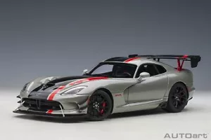 AUTOart 71733 - 1/18 Dodge Viper ACR 2017 - billete plateado - nuevo - Imagen 1 de 1