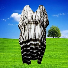 Womens Maxi kaftan, Green White Tie Dye Kaftan Dress, Travel Caftan, Resort L-XL