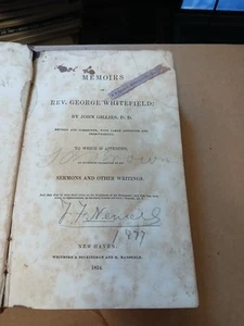 1834 Memoirs Of Rev George Whitefield By John Gillues D. D. Sermons - Picture 1 of 16