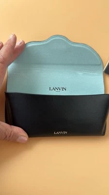 Lanvin Black Sunglasses Case and Cleaning Cloth NEW