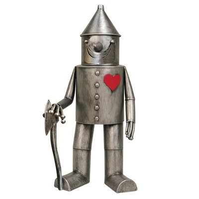 Estátua de homem de lata ao ar livre – Decoração extravagante de jardim de metal para gramado ou pátio – Exclusiva... - Imagem 1 de 4