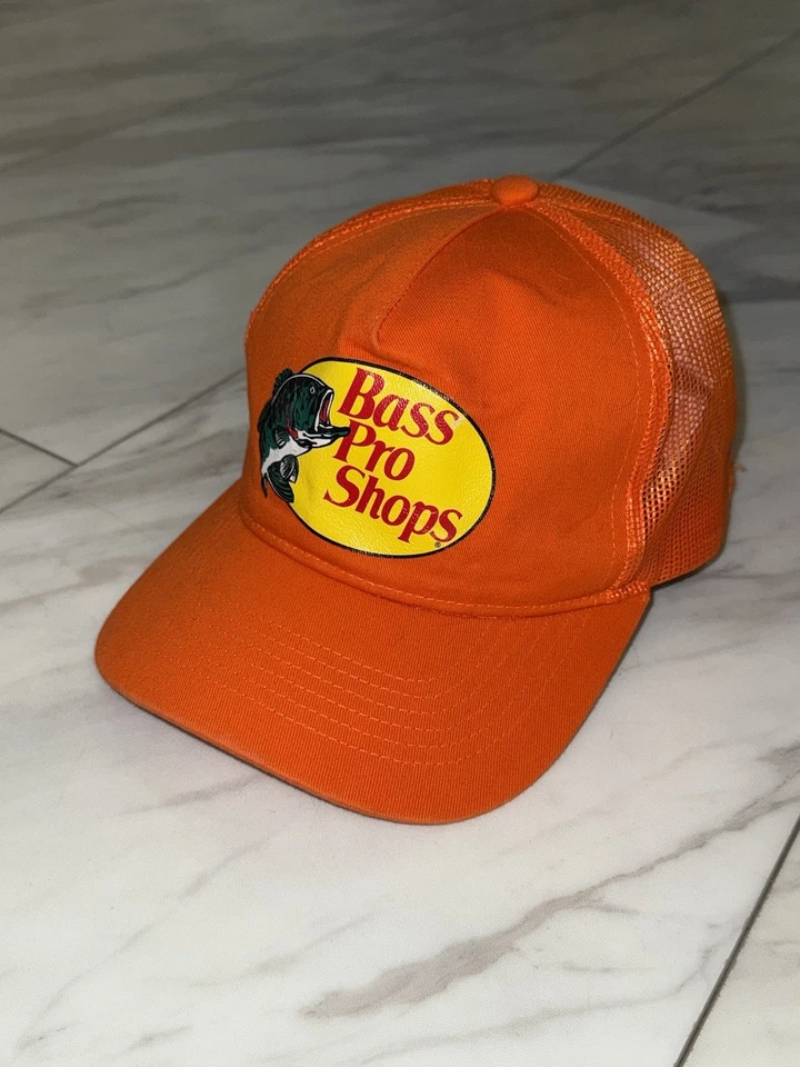Gorra de béisbol vintage Bass Pro Shops Club gorra de papá naranja ajustable de colección Y2K Foto 1 de 4
