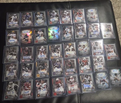 2025 Bowman U Chrome Football  Auto Lot Of 48 Base Autos Unnumbered  - Image 1 of 4
