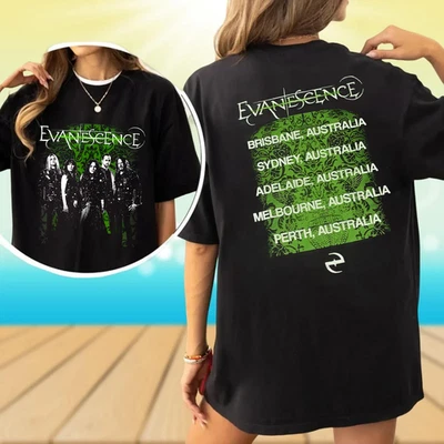 Evanescence Tour Australia 2025 Tshirt, Evanescence Rock Band T-shirt - Image 1 of 4