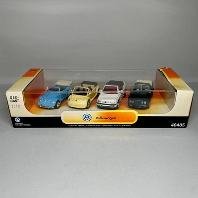 Vintage Volkswagen Golf/Beetle x 4 VW Die-Cast 1:43 Cabrio Models 48485 Boxed 97 - Image 1 of 4
