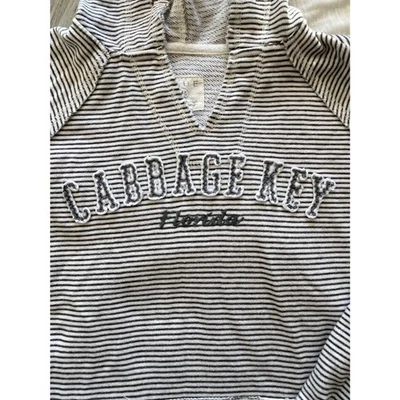 Синий пуловер с капюшоном 84 Cabbage Key Florida в полоску повседневный размер S - Изображение 1 из 4