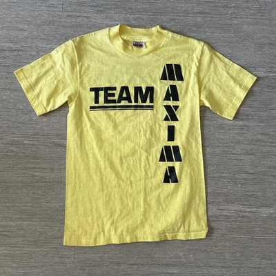 Camiseta pequeña vintage de los años 80 Team Máxima Racing motocross puntada única Foto 1 de 3