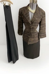 Lafayette 148 NY And Ralph Lauren Pant Suit Or Skirt Suit Size 8 Three Piece Set - Picture 1 of 24