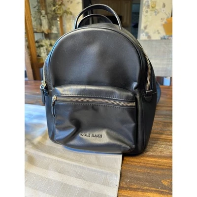 Cole Haan Mini Backpack Black Genuine Leather Grand Series Ambition Purse - Image 1 of 4