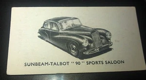 1951 SUNBEAM TALBOT 90 Sports  Saloon Orig Swap Trade Card UK - Picture 1 of 2