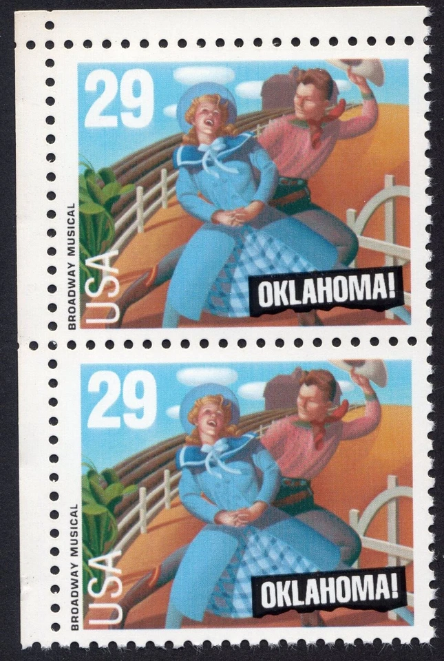 Scott #2722 Oklahoma! Musical Vertical Pair of Stamps - MNH - Image 1 of 1