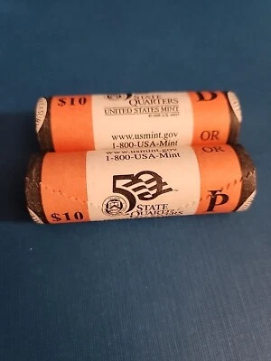2005 P & D Oregon State Quarter Unopened Orange US Mint Coin Rolls - Image 1 of 4