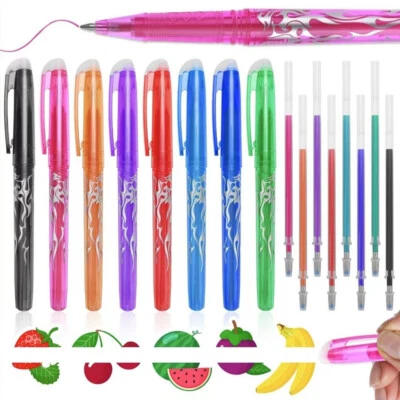 12PCS Erasable Pen 12 Colors Gel Ink Pens 0.7mm School Students Stationery Party - image 1 of 4