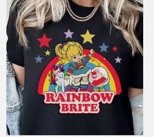 RAINBOW BRITE Tshirt T-shirt T shirt Vintage Aesthetic Tee Retro 80s Cute Shirt - Picture 1 of 6