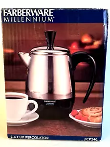Vintage Farberware Millennium 2-4 Tassen elektrischer Kaffeeperkolator FCP240 - Bild 1 von 9
