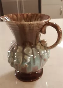 Vintage German Drip Glaze Pottery Foreign Blue And Brown 275 / 17 Jug/Vase - Bild 1 von 5