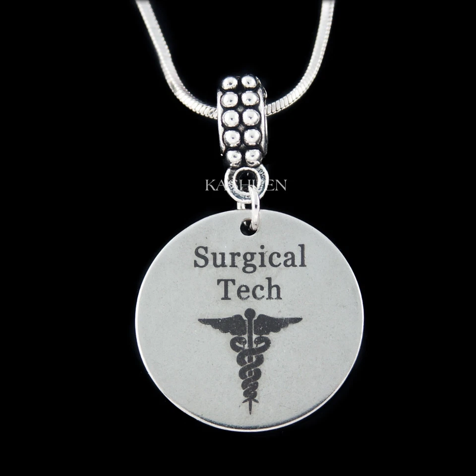 ~Surgical Technologist Technician~ Hospital Scrub Health Care Provider Necklace Foto 1 de 1