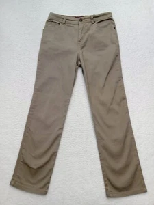 Gloria Vanderbilt Womens 8 Amanda Denim Jeans Tan Beige Tapered Leg 5 Pocket - Picture 1 of 9