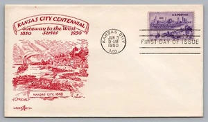 Scott 994 Kansas City Centennial FDC Kansas City 1848 Gateway to the West Series - Picture 1 of 2