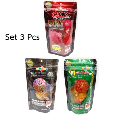 Set 3 pcs Okiko flowerhorn food Cichlid Head Huncher Color Faster U - Image 1 of 4