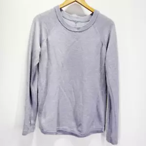 Lululemon Size 8 Sit In Lotus Heathered Lilac Crew Neck Merino Wool Sweater Knit - Picture 1 of 3