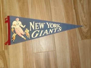 1940'S NEWYORK GIANTS VERY RARE FELT PENNANT 11.5X29.5 SUPER NICE COLLECTORS - Picture 1 of 4