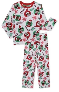 Kids 2-Piece Elf on the Shelf Christmas Fleece Pajama Set Size 4/5 - Picture 1 of 3