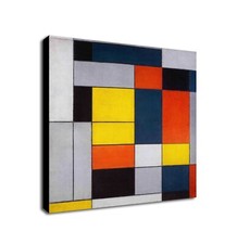 Piet Mondrian No VI Composition No II Wall Art - Canvas Wall Art Framed Print
