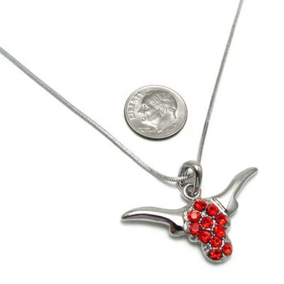 Collar LONGHORN Rodeo Western Texas Toro Mascota Naranja Escuela Vaquera Joyería  Foto 1 de 4